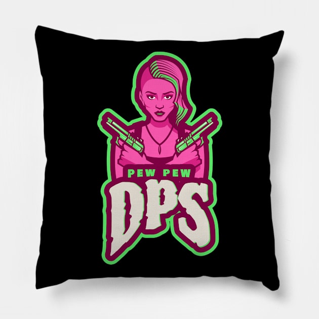 DPS (Pew Pew) Pillow by Malficious Designs