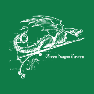 Green Dragon Tavern, White, Transparent Background T-Shirt