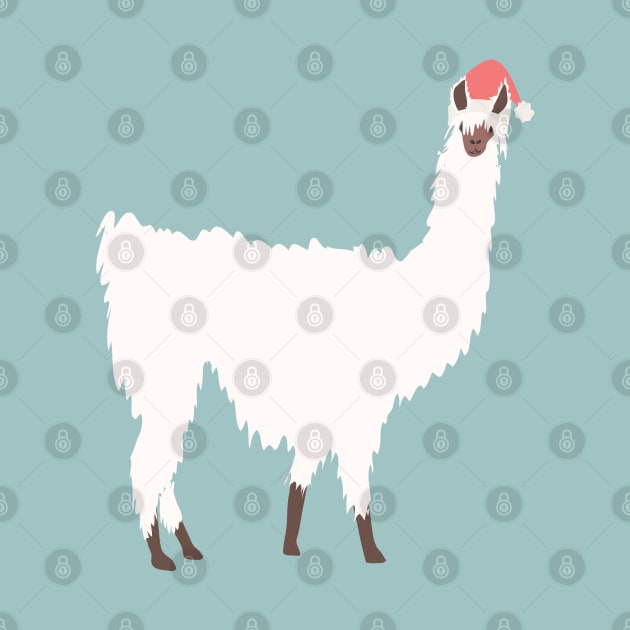 Christmas Snowflake Llama Pattern by lymancreativeco