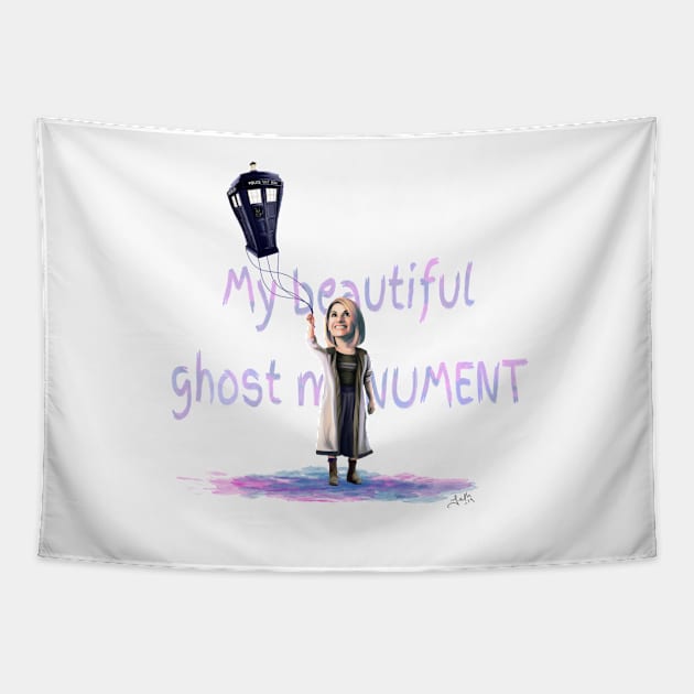 My Beautiful Ghost Monument Tapestry by jephwho