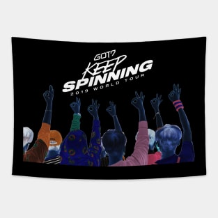 OKAY GOT7 KEEP SPINNING Tapestry