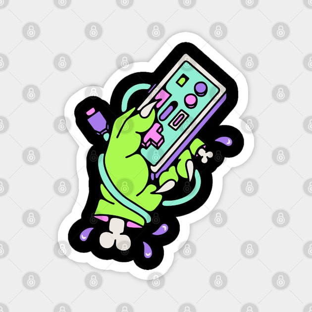 Hand zombie gamer Magnet by Bojes Art