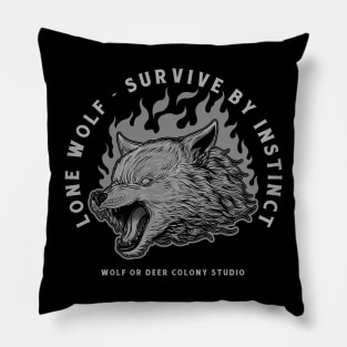 Lone wolf Pillow