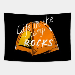 Life in the camp rocks Tapestry