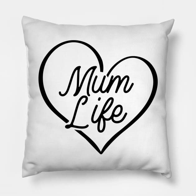 Mother Series: Mum Life with Heart Pillow by Jarecrow 