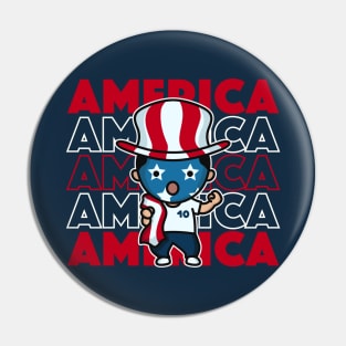 US Soccer Fan // Kawaii Cute American Soccer Supporter Pin