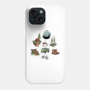 Cute camping stickers Phone Case