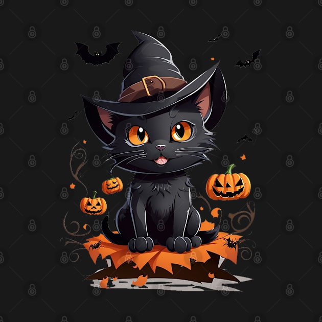 Black cat Halloween by JojoCraft