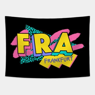 Frankfurt, Germany Retro 90s Logo Tapestry