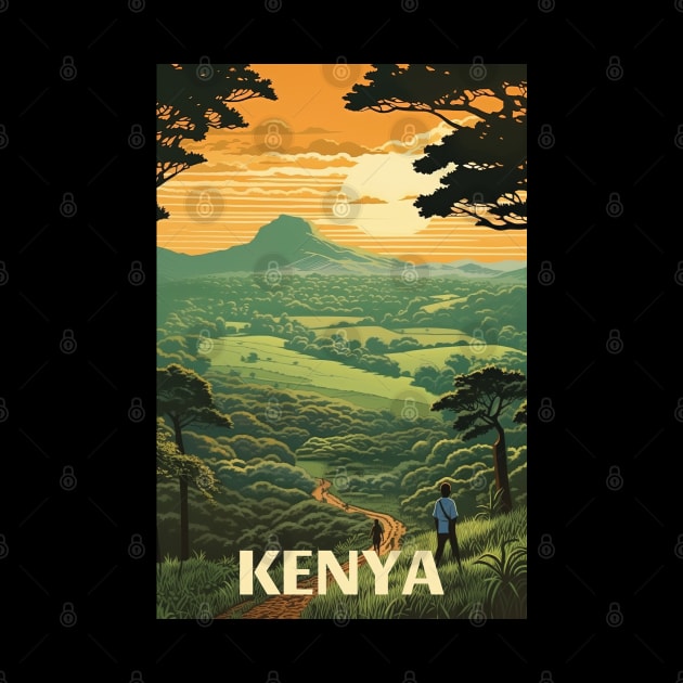 Kenya, Travel Poster by BokeeLee