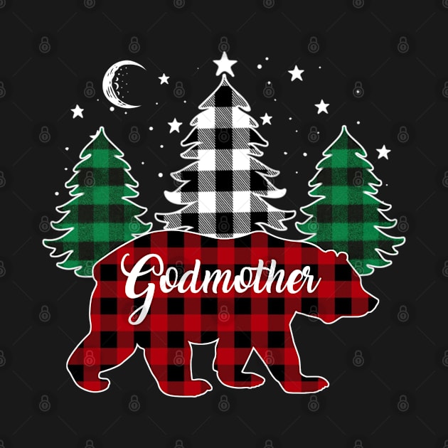 Godmother Bear Buffalo Red Plaid Matching Family Christmas by Marang