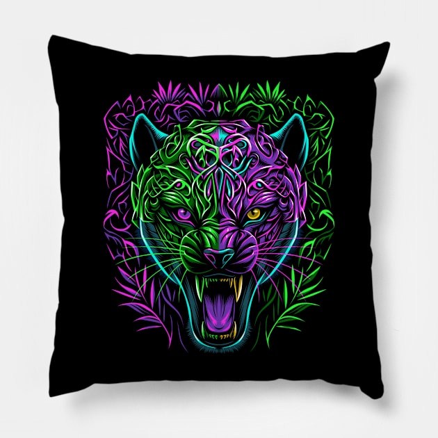 Retro feline Pillow by albertocubatas