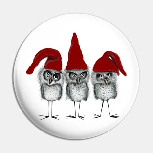 Christmas Owls Pin