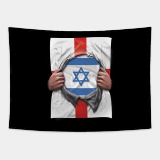 Israel Flag English Flag Ripped - Gift for Isreali From Israel Tapestry