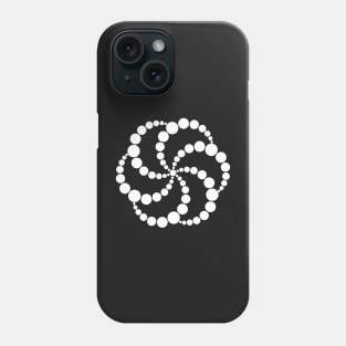 Hex Spiral Crop Circle - White Phone Case