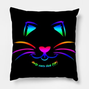 Help Cats Lick FIP Rainbow Bridge version Pillow