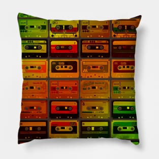 Vintage Cassette Tapes Pillow