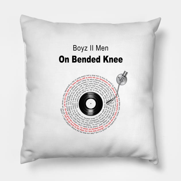 ON BENDED KNEE LYRICS ILLUSTRATIONS Pillow by Vansa Design