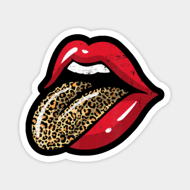 red lips leopard tongue