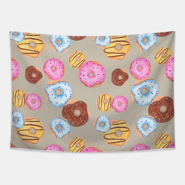 Donut pattern Tapestry by RosanneCreates