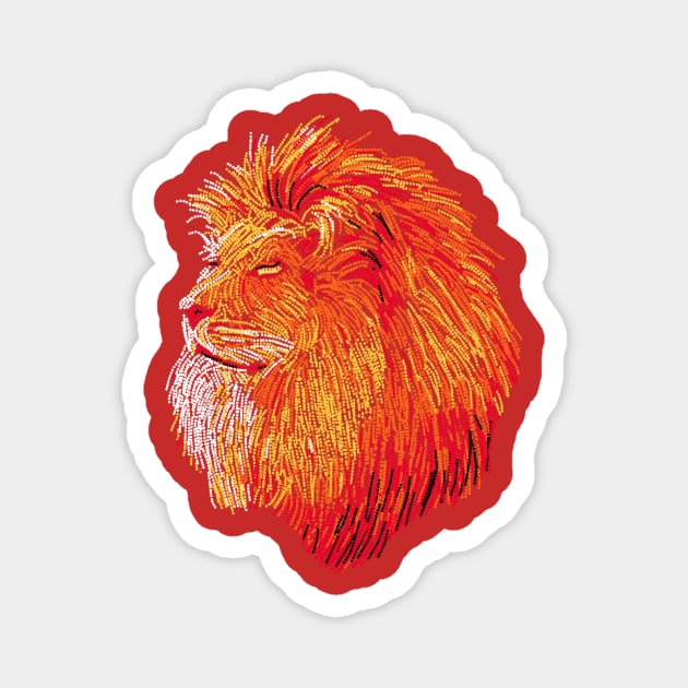 Fire Lion Magnet by leslieharris372