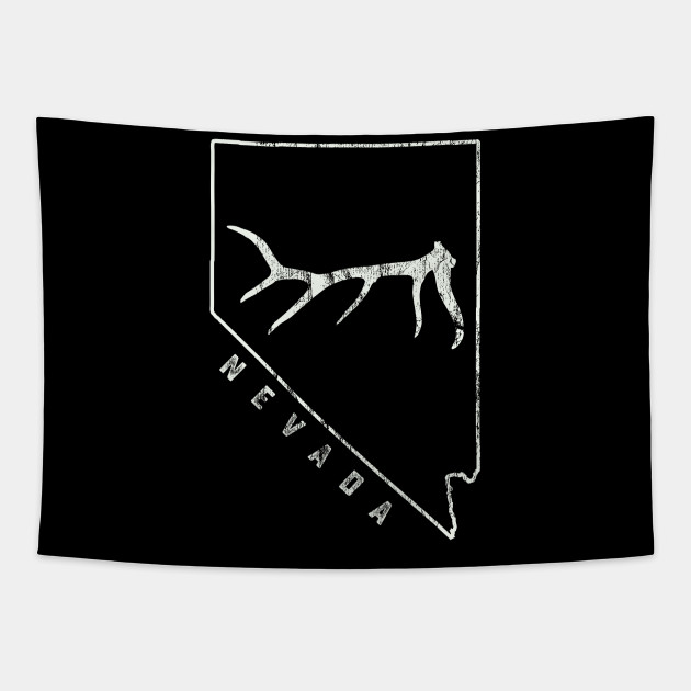 Elk Or Deer Shed Nevada Drawing Map Antler Hunter T Shirt Shed Antler Shed Antler Shed Hunting Sh Tapestry Teepublic