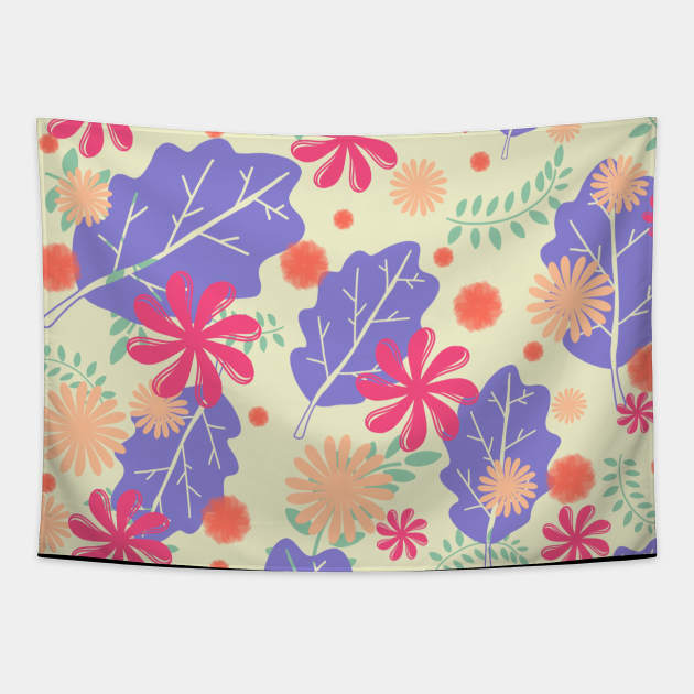 Floral pattern Tapestry by Random Prints