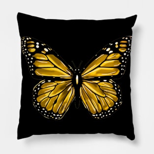 Yellow Butterfly Pillow