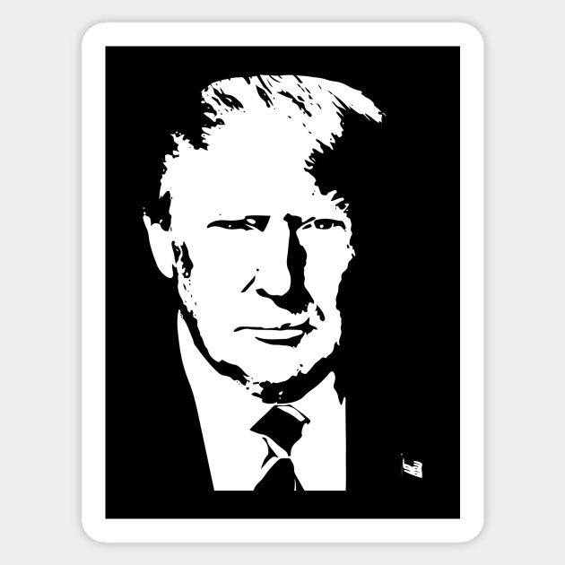 President Donald Trump Silhouette Potus 45 Potus 45 Sticker Teepublic