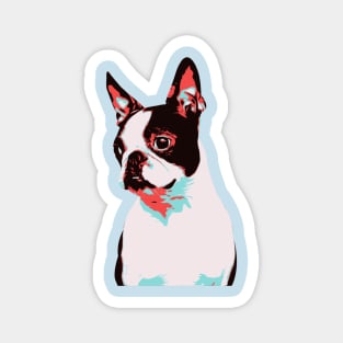 French Bulldog Retro Vibrant Colors Illustration Magnet