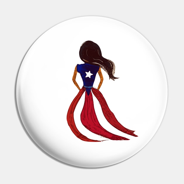 Boricua Girl Pin by Art y Son con Tania