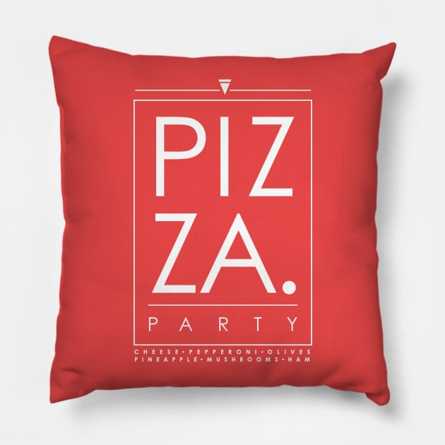 Pizza Party Pillow by paulinaganucheau