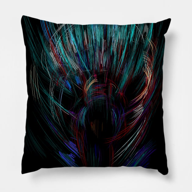 sci-fi - abstract / horror bizarre Pillow by Nikokosmos