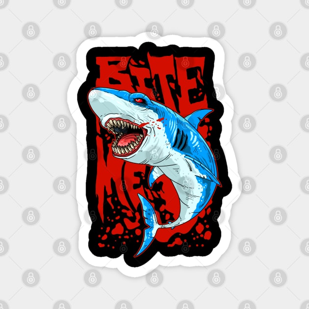 Bite me Shark Magnet by santelmoclothing