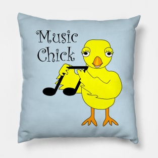 Music Chick Text Pillow