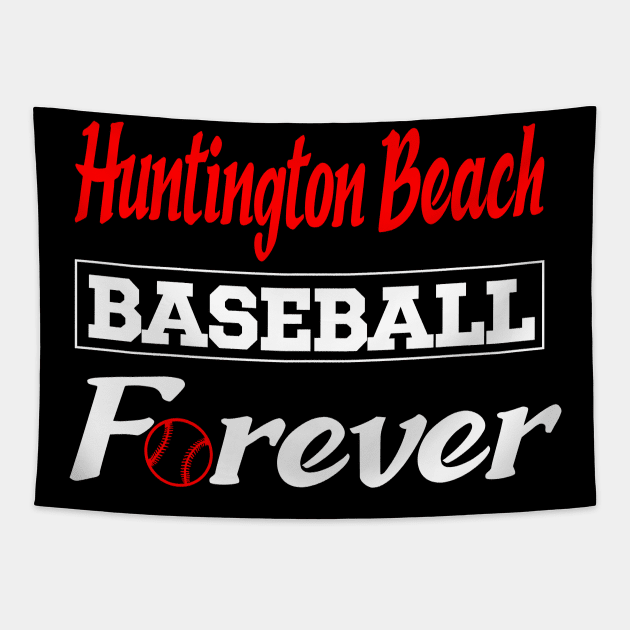 Huntington Beach Baseball Forever Tapestry by Anfrato