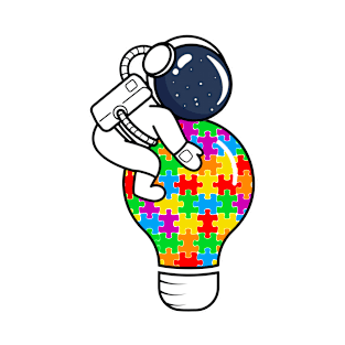 Autism Awareness, Astronaut Puzzle T-Shirt