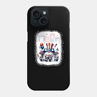 4th Of July Patriotic Gnomes Sunglasses American Fireworks Phone Case