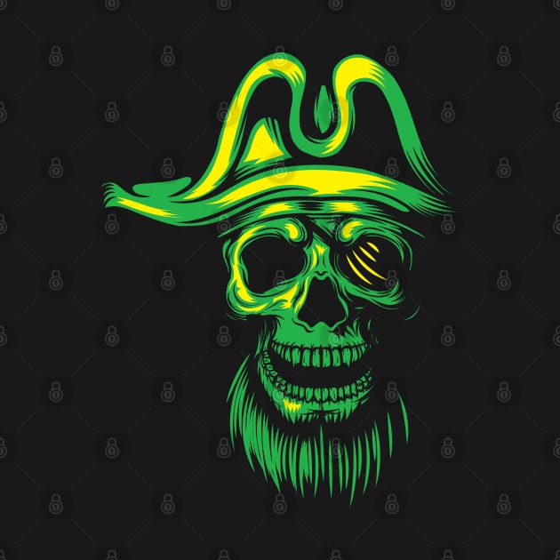 Green Skull Pirate by attire zone