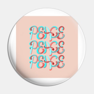 Peace quote colourful cute pink Pin