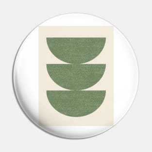 Half Circle 3 - Green Olive Pin