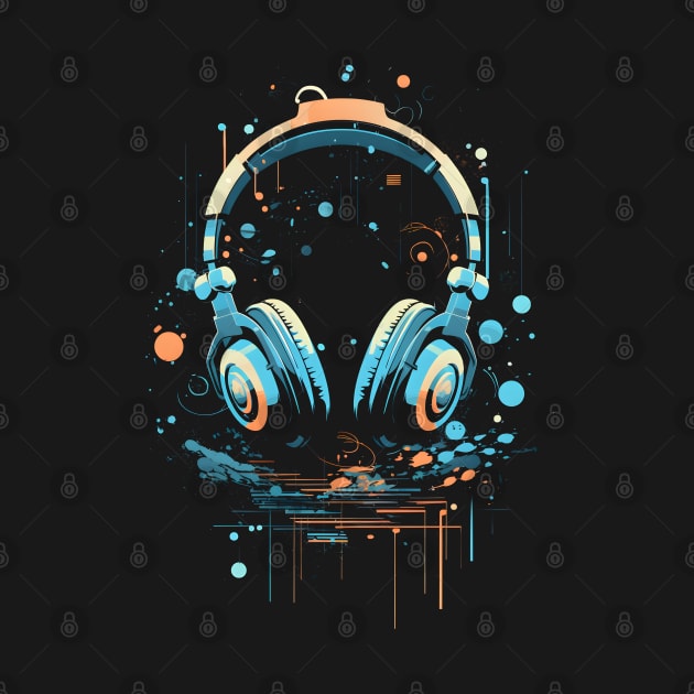 Headphones Music Colors by Nerd_art