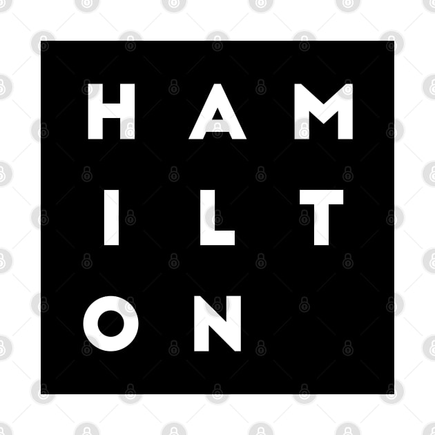 Hamilton | Black square, white letters | Canada by Classical