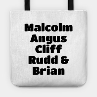 AC/DC Member Black Type Tote