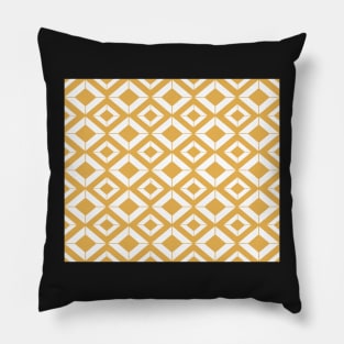 Abstract geometric pattern - bronze and white. Pillow