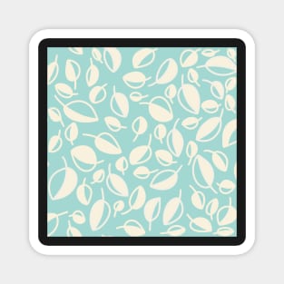 Simple Leaves on Blue Magnet