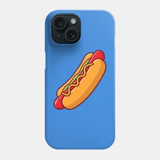 Hotdog Cartoon Vector Icon Illustration (18) Phone Case