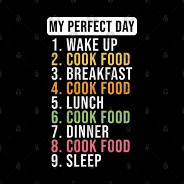 Eat Sleep Cook Food Repeat Funny Gift For Cooks, Chefs, Bakers by JaiStore