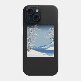 Ukiyo-e Japanese Art -Tranquil Snow-covered Landscape Phone Case