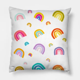 Happy colorful rainbow pattern Pillow